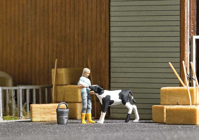Image for 189-7932 Woman Feeding Calf w/Bttl