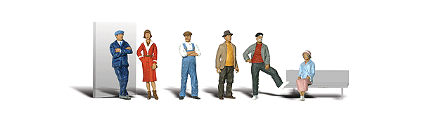 Woodland Scenics 1874 Casual People - Scenic Accents(R) -- pkg(6) HO Scale