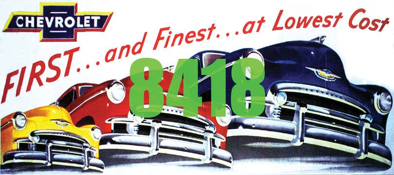 Image for 293-8418 Bllbrd Kit Chevy 1st Fine