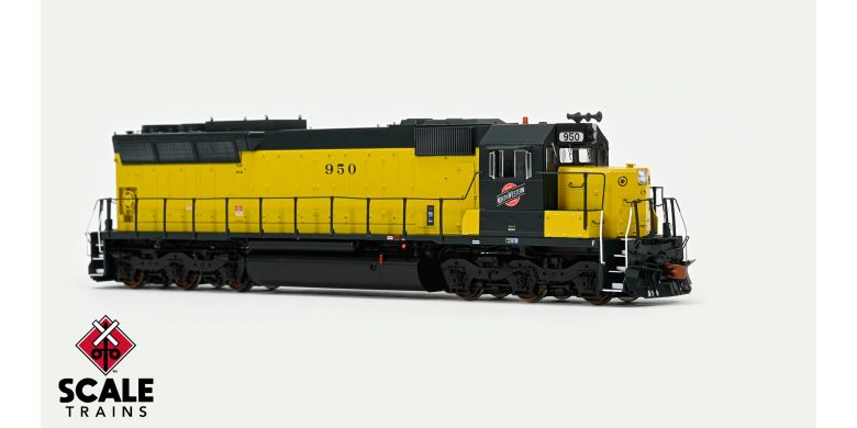 ScaleTrains SXT39739 EMD SD45 Phase IIb, Chicago & NorthWestern/Original Yellow (OY) #950 DCC & Sound HO Scale