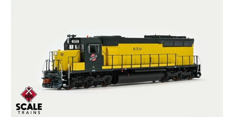 ScaleTrains SXT39739 EMD SD45 Phase IIb, Chicago & NorthWestern/Original Yellow (OY) #950 DCC & Sound HO Scale