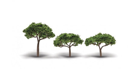 Woodland Scenics 3555 Coniferous Canopy Trees - Woodland Classics(R) -- 2-5/16 to 3-5/16"  5.8 to 8.4cm Tall pkg(3) A Scale