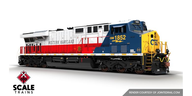 Scaletrains SXT41072 GE ES44AH - CSX/Heritage/Western Maryland/WM #1852 - ESU v5.0 DCC & Sound HO Scale