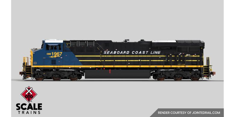 Scaletrains SXT41076 GE ES44AH - CSX/Heritage/Seaboard Coast Line/SCL #1967 - ESU v5.0 DCC & Sound HO Scale