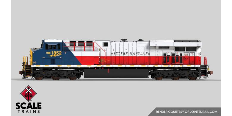 Scaletrains SXT41072 GE ES44AH - CSX/Heritage/Western Maryland/WM #1852 - ESU v5.0 DCC & Sound HO Scale