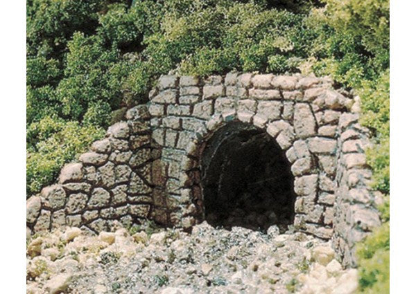 Woodland Scenics 1164 Culverts pkg(2) (Unpainted Hydrocal(R) Castings) -- Random Stone N Scale