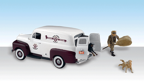 Woodland Scenics 5551 Dog Gone Animal Control - AutoScenes(TM) - Assembled HO Scale