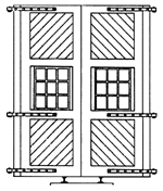 Image for 300-5102 Door eng hse w/hinges  4/