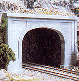 Woodland Scenics 1256 Double-Track Tunnel Portal (Hydrocal Plaster Casting) -- Concrete HO Scale