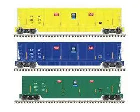 ATLAS 50006389 3 Pack David Joseph #30990, 30917, 30979 (1 Each: blue, green, yellow) Coalveyor Bathtub Gondola N Scale