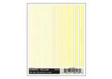 Woodland Scenics 516 Dry Transfer Alphabet & Number Sets -- Stripes (yellow) 1/64, 1/32 & 1/16" A Scale
