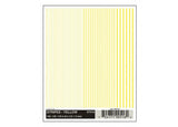 Woodland Scenics 516 Dry Transfer Alphabet & Number Sets -- Stripes (yellow) 1/64, 1/32 & 1/16" A Scale