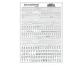 Woodland Scenics 743 Dry Transfer Alphabet & Numbers - 45-Degree USA Gothic (Military Style) -- Silver A Scale