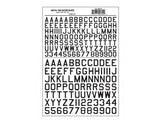 Woodland Scenics 744 Dry Transfer Alphabet & Numbers - 45 Degree USA Gothic (Military; 3/8 & 1/2") -- Black A Scale