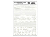 Woodland Scenics 719 Dry Transfer Alphabet & Numbers - Condensed Railroad Roman -- White A Scale