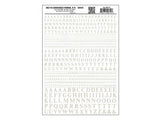 Woodland Scenics 719 Dry Transfer Alphabet & Numbers - Condensed Railroad Roman -- White A Scale