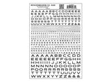 Woodland Scenics 734 Dry Transfer Alphabet & Numbers - Extended Railroad Gothic -- Black A Scale