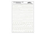 Woodland Scenics 735 Dry Transfer Alphabet & Numbers - Extended Railroad Gothic -- White A Scale