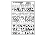 Woodland Scenics 715 Dry Transfer Alphabet & Numbers - Extended Railroad Roman -- Black A Scale