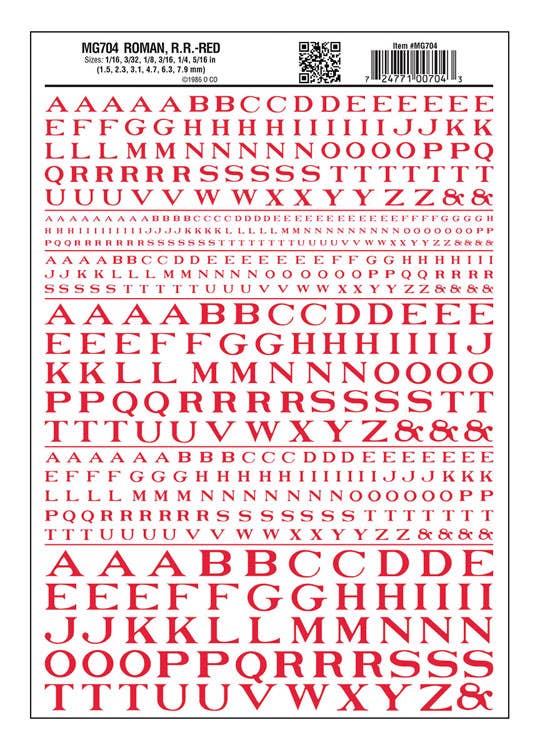 Image for 785-704 DT Rlrd Roman Alpha Red