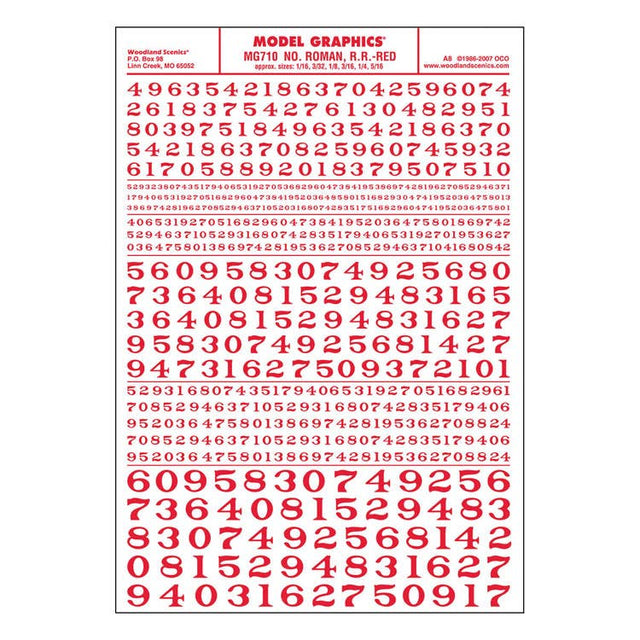 Image for 785-710 DT Rlrd Roman Nmbrs Red