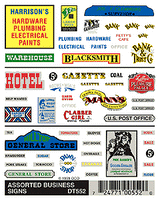 Woodland Scenics 552 Dry Transfer Signs -- Assorted Businesses HO Scale