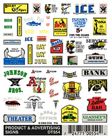 Woodland Scenics 554 Dry Transfer Signs -- Product & Advertising HO Scale