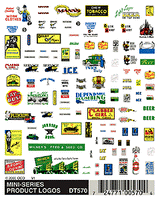 Woodland Scenics 570 Dry Transfer Signs -- Product Logos N Scale