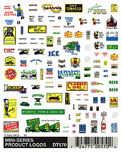 Woodland Scenics 570 Dry Transfer Signs -- Product Logos N Scale