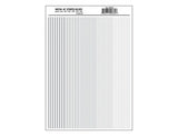 Woodland Scenics 764 Dry Transfer Stripes - .010, 1/64, .022, 1/32 & 3/64" Wide -- Silver A Scale