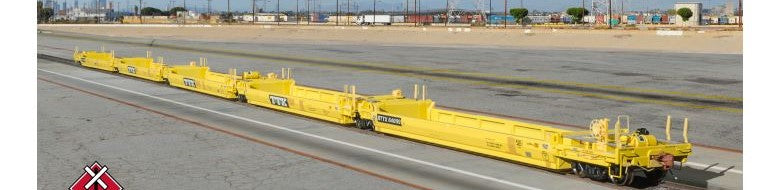 Scaletrains SXT40085 PS-Trinity Backpacker Well Car Set (5) Trailer Train/Speed Logo/Patched #64037 HO Scale