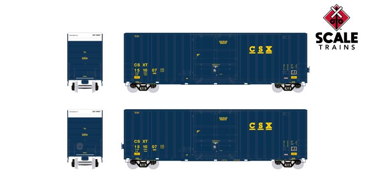 Scaletrains EE1456-6 ExactRail Evolution HO Scale Gunderson 6269 High-Cube Boxcar, CSX/CSXT #151096 HO Scale