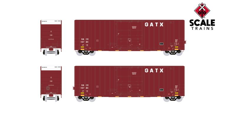Scaletrains EE1458-3 ExactRail Evolution HO Scale Gunderson 6269 High-Cube Boxcar, GATX/GACX #10786 HO Scale