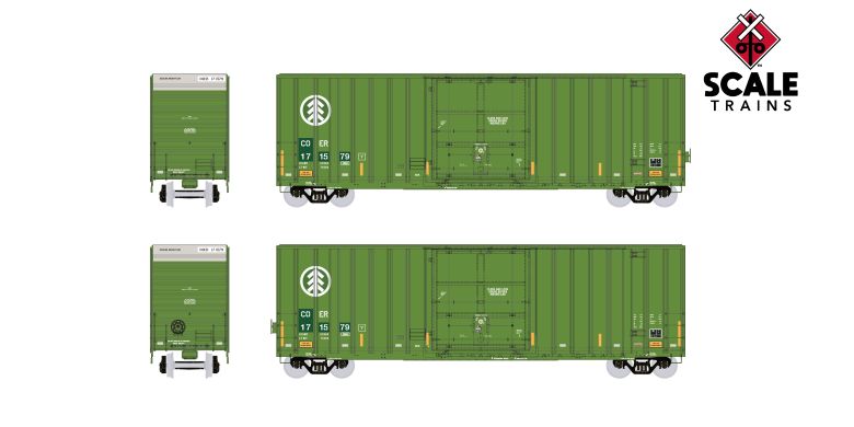 Scaletrains EE1459-1 ExactRail Evolution HO Scale Gunderson 6269 High-Cube Boxcar, Crab Orchard & Egyptian/COER #171579 HO Scale
