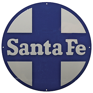 Image for 460-10038 Die-Cut Metal Sgn ATSF CC