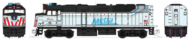 Image for 381-176CHICDCC F40H Chicago Metra 104DCC