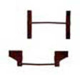Image for 380-2253 End Grab Irons Bxcar Red