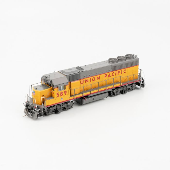 Rapido 40530 EMD GP40 - LokSound and DCC -- Union Pacific #3001 (1997, Armour Yellow, gray, red, red Frame Stripe) HO Scale