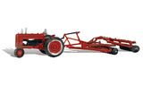 Woodland Scenics 5564 Farm Tractor & Disc - Assembled - AutoScenes(R) HO Scale