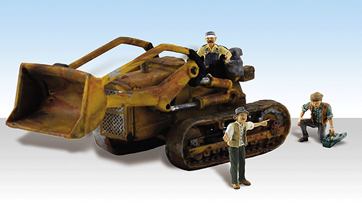 Woodland Scenics 5558 Fritz's Front Loader - Assembled - AutoScenes(R) -- Crawler & 3 Figures HO Scale