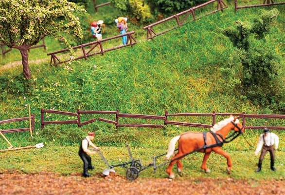 Faller Fieldturf Faller 180857 Garden and Field Fences -- 4 Different Styles, Total Len ...