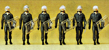 Preiser 10392 German Riot Police -- With Shields At Side HO Scale ...