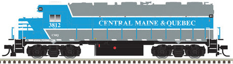 Atlas 150-10004077 CMQ - Central Maine & Quebec Railway #3812 (blue, gray) GP-38 Low Nose w/ ditch lights DCC & Sound HO Scale