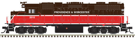 Atlas 150-10004087 P&W Providence & Worcester #2010 (orange, brown) GP-38 Low Nose w/ ditch lights DCC & Sound HO Scale