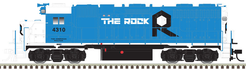 Atlas 150-10004089 Rock Island Rail #4310 (blue, white) GP-38 Low Nose w/ ditch lights DCC & Sound HO Scale