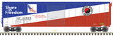 Atlas 20005851 50' Postwar Boxcar NP - Northern Pacific #31555 (red, white, Blue, Savings Bonds Graphics) HO Scale