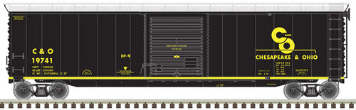 Atlas 20005855 50' Postwar Boxcar C&O - Chesapeake & Ohio #19520 (black, yellow) HO Scale