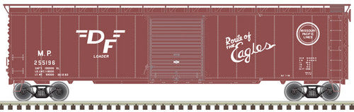 Atlas 20005859 50' Postwar Boxcar MP - Missouri Pacific #255056 (Boxcar Red, white) HO Scale