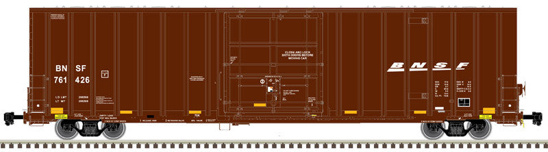 Atlas 20005935 60' Gunderson 7538 SD Boxcar BNSF #761563 (Boxcar Red, white, Wedge Logo) HO Scale