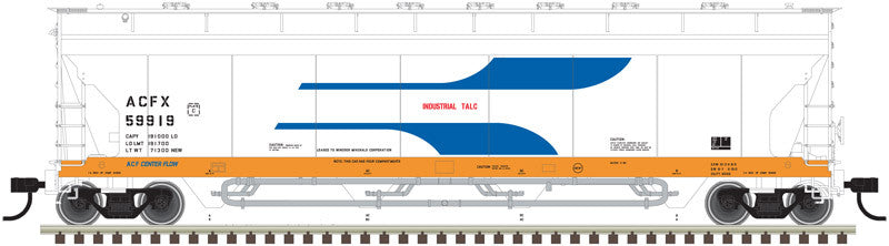 Atlas 20006287 Pressureaide Centerflow Hopper - ACFX #59918 (white, blue, orange, Venturi) HO Scale